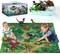 Dinosaur Toys for Kids 3-5 with Play Mat and Trees Realistic Jurassic Figures to Create a Dino World Includes T-Rex, Triceratops, Velociraptor Gift for Toddlers Boys and Girls Ages 2-7